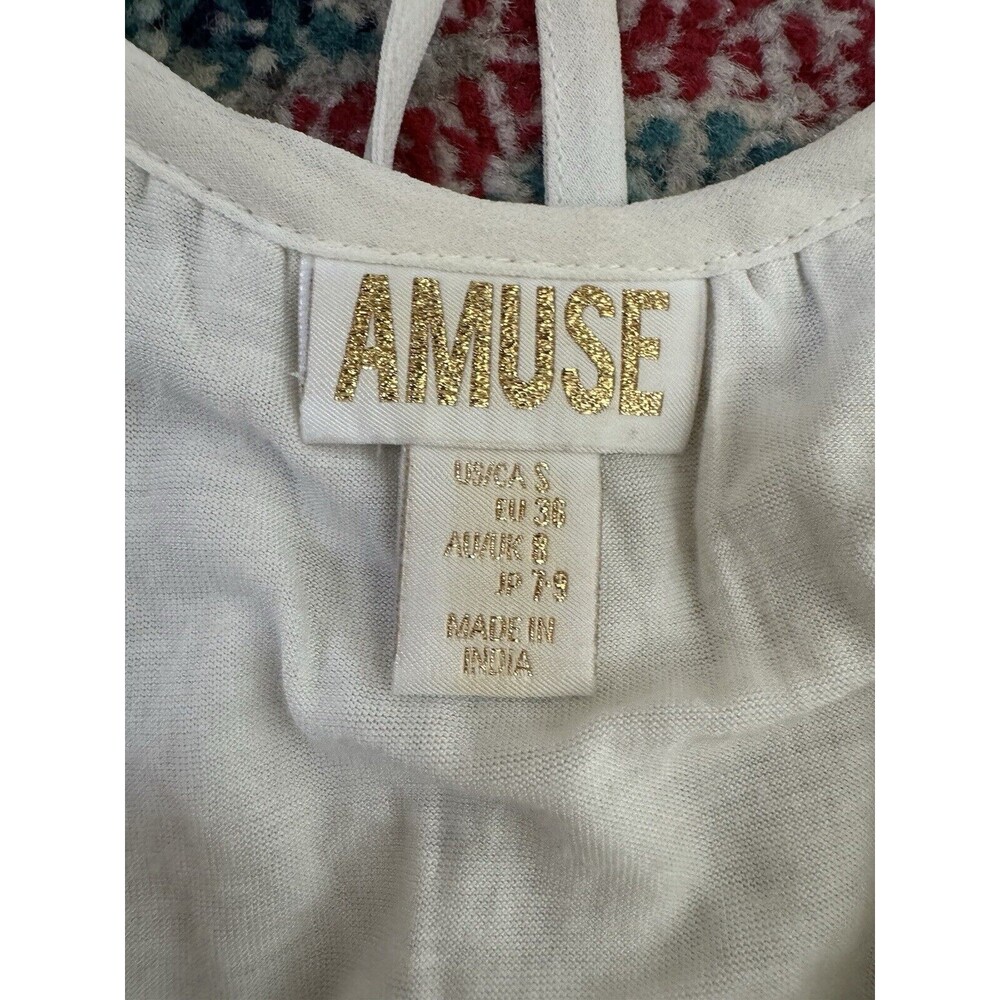 AMUSE‎ Society Sequin Sparkle Strappy Sleeveless Blouse Party Size Small - Picture 4 of 6